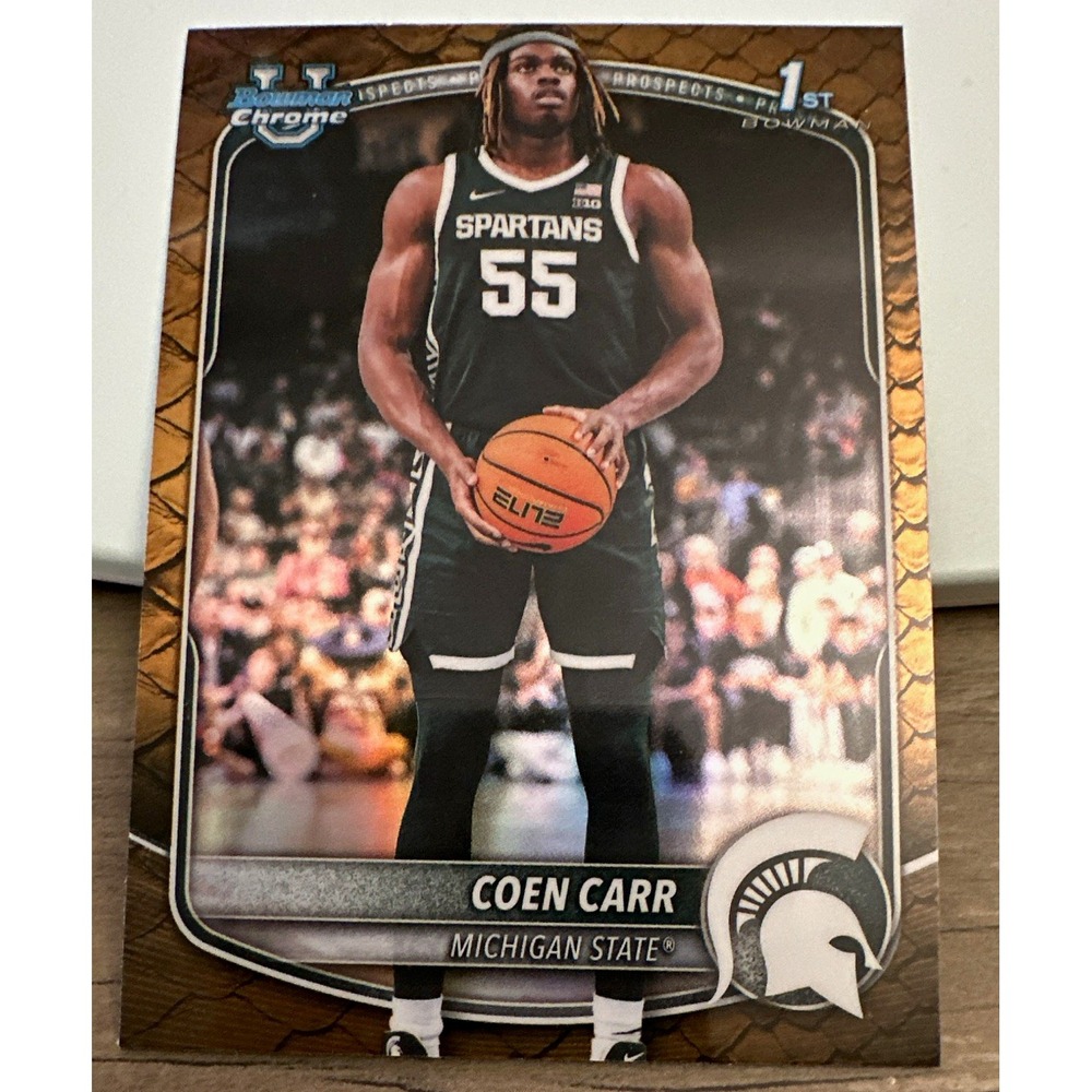 Topps 2025 Bowman Chrome Prospects 1st Bowman Coen Carr BCP-35 Michigan St